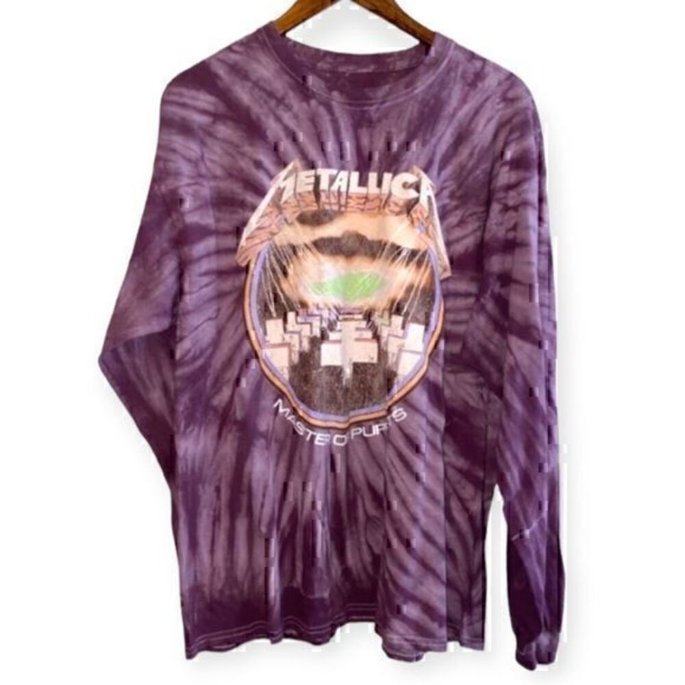 Metallica NWOT Master of Puppets tie dye long sleeve tee SIZE LARGE